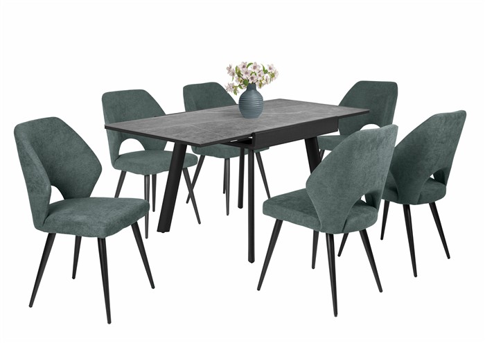 Diaz asztal Aspen székkel - 6 személyes étkezőgarnitúra