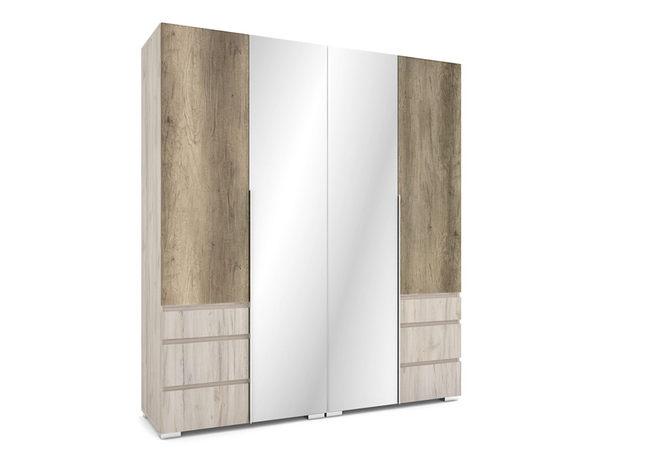 Silver gardróbszekrény 180 cm 2 db tükörrel