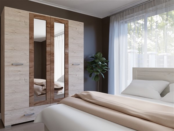 Köln gardróbszekrény sherwood-dohány kraft 160 cm 