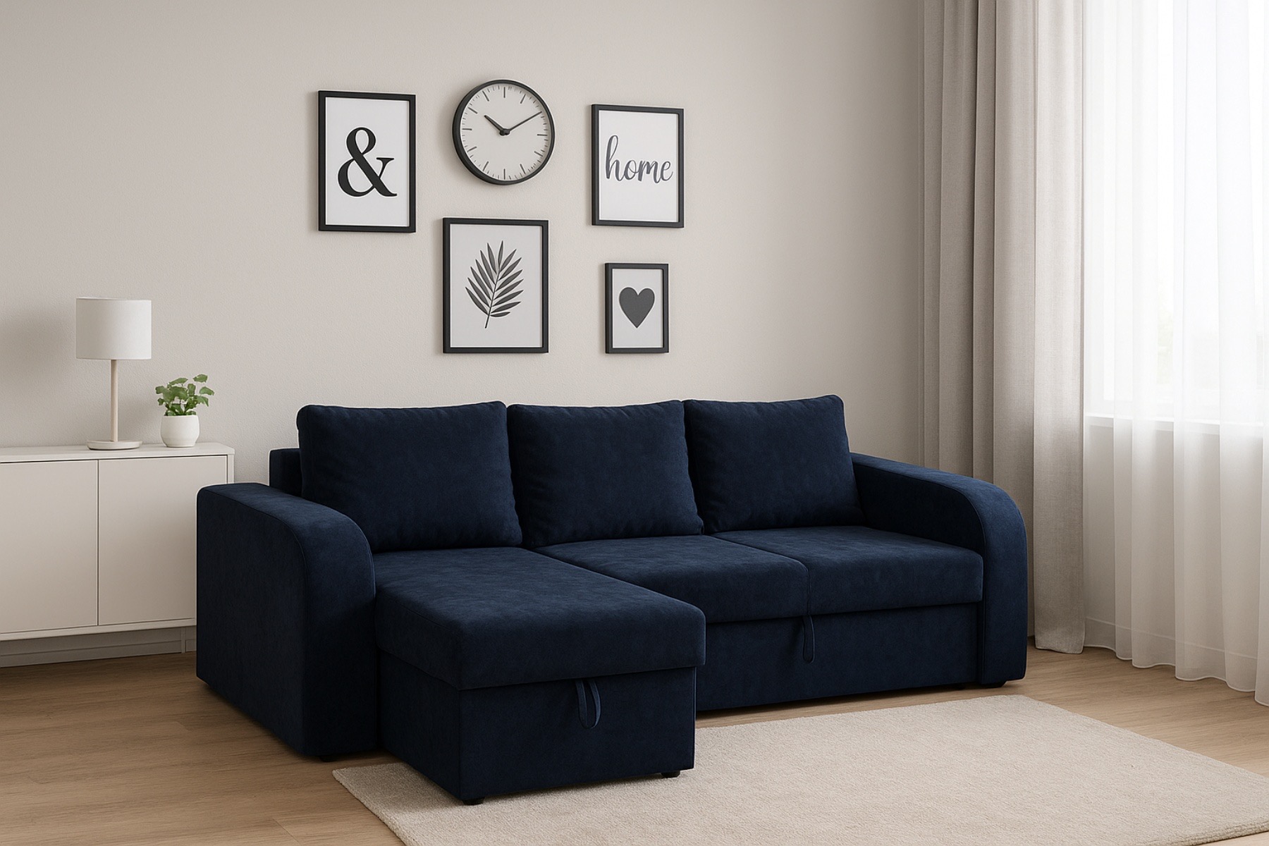 Trinity karos sarokülő sötét kék szín Készletről vihető