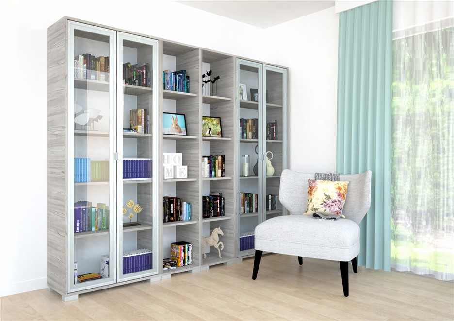 Polly vitrines könyvespolc  összeállítás 244 cm