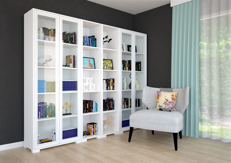 Polly vitrines könyvespolc  összeállítás 244 cm