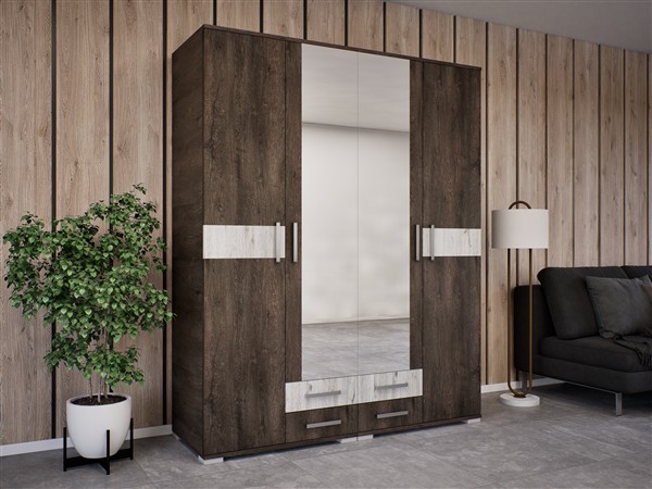 Viktória gardróbszekrény concordia-cortona tölgy 160 cm