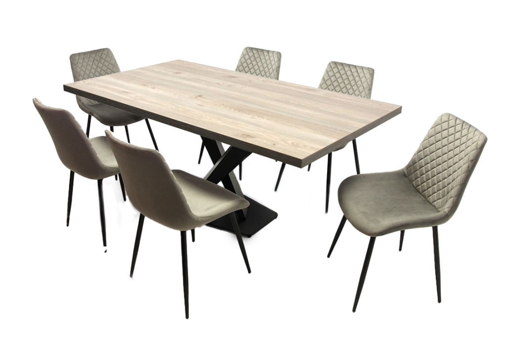 Orien asztal Onyx székkel - 6 személyes étkezőgarnitúra