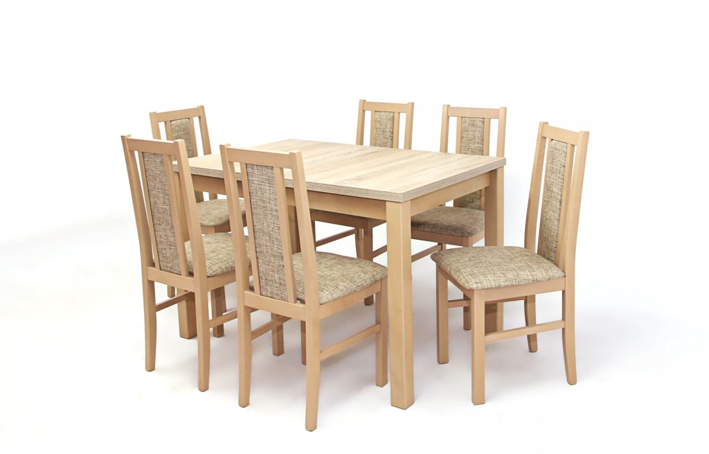 Mokka 120 asztal Félix SZD székkel - 6 személyes étkezőgarnitúra