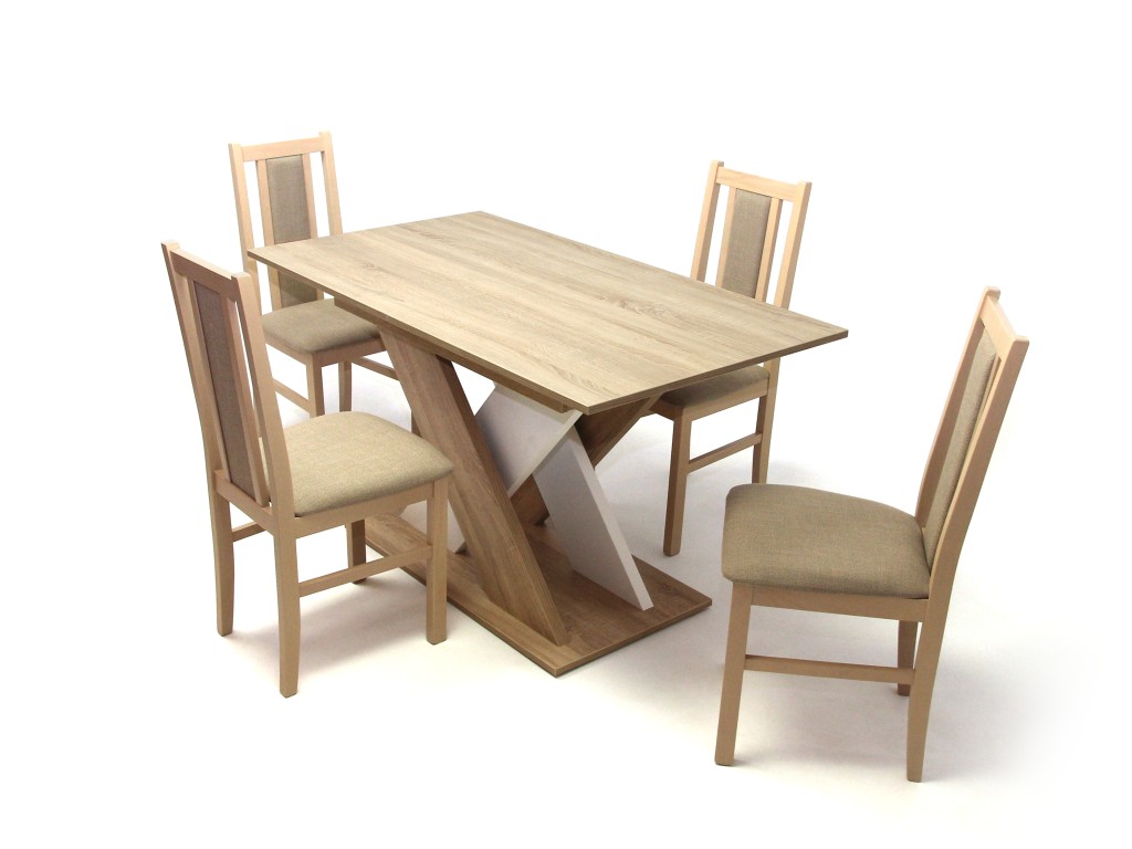 Berlin 135 asztal Félix SZD székkel - 4 személyes étkezőgarnitúra