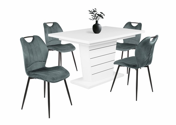 Kinga szék Fanni asztallal - 4 személyes étkezőgarnitúra