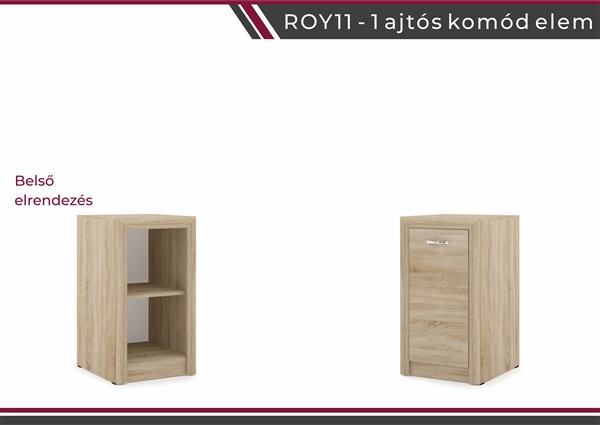Royal nappali bútorcsalád sonoma 11 -es 1 ajtós komód elem