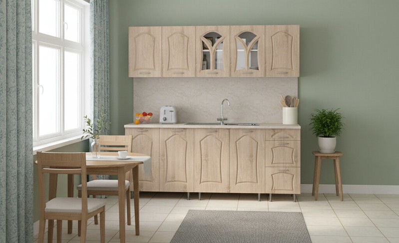 Flóra konyhabútor sonoma tölgy -  200 cm 