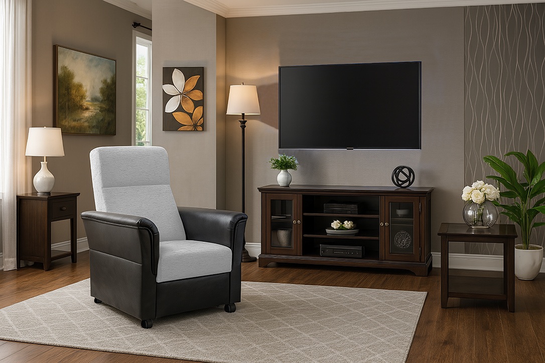 Ívelt karos Komfort fotel Akciós szövettel