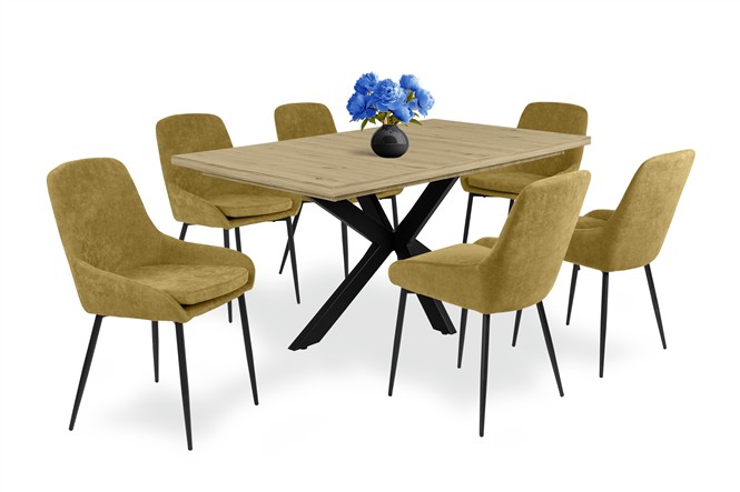 Maxim szék Dorothy asztallal - 6 személyes étkezőgarnitúra