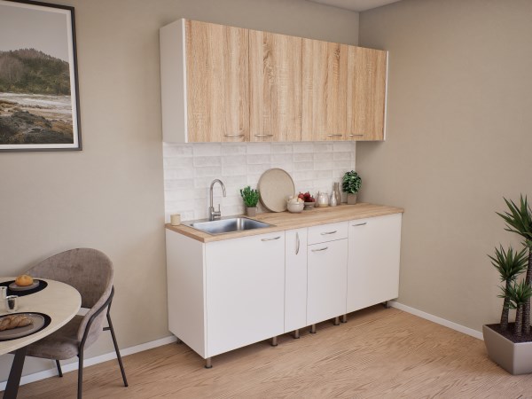 Kíra konyhabútor SZD  164/72 cm - Sonoma tölgy - fehér