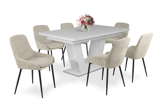 Maxim szék Prága asztallal - 6 személyes étkezőgarnitúra