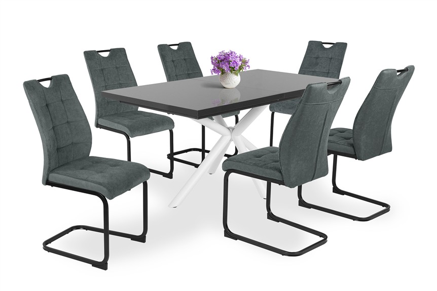 Magasfényű Suzy asztal Bruno székkel - 6 személyes étkezőgarnitúra