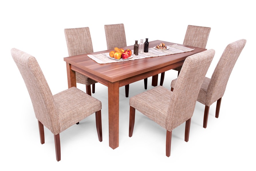 Berta asztal Berta székkel - 6 személyes étkezőgarnitúra