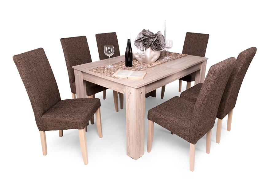 Félix asztal Berta székkel - 6 személyes étkezőgarnitúra