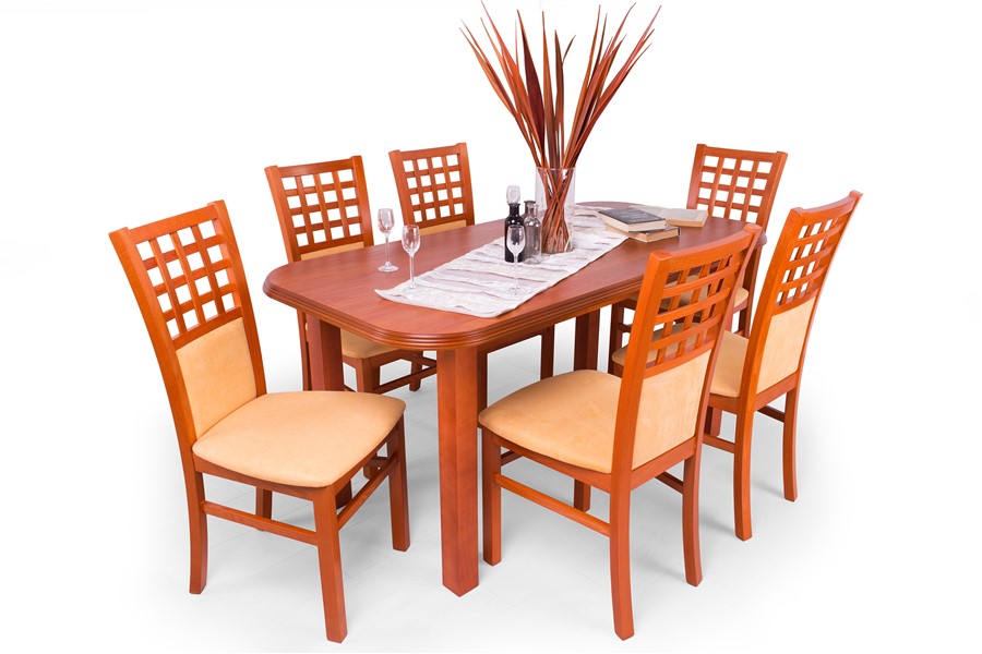 Kármen szék Piánó asztallal - 6 személyes étkezőgarnitúra