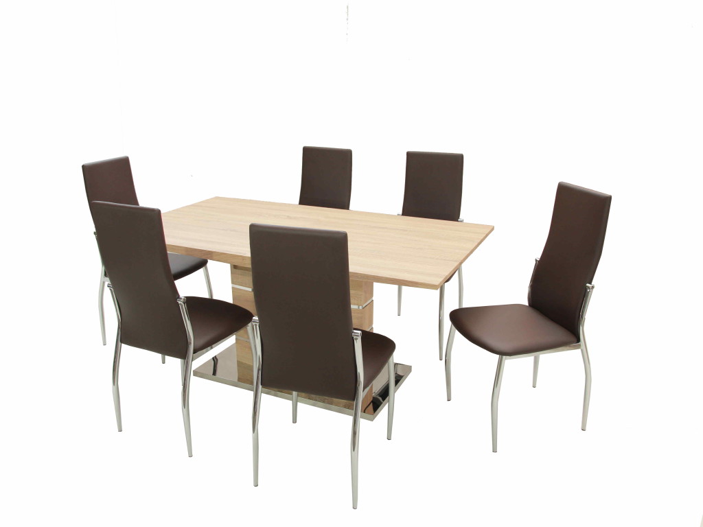 Claudia asztal Toni székkel - 6 személyes étkezőgarnitúra