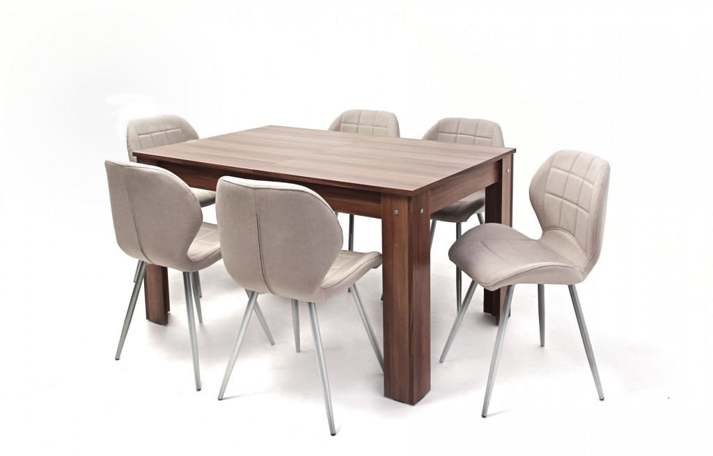 Kis Félix asztal Ervin székkel - 6 személyes étkezőgarnitúra