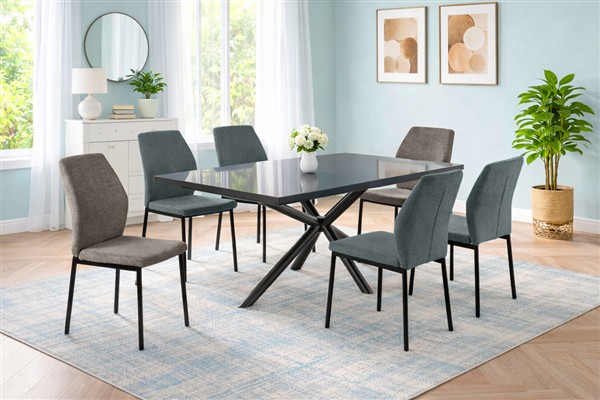 Lia szék Magasfényű Suzy asztallal -  6 személyes étkezőgarnitúra