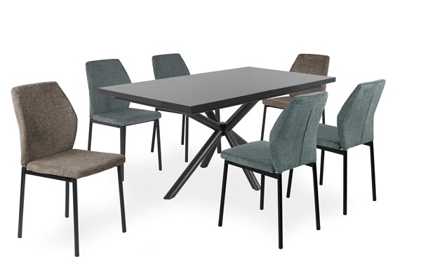 Lia szék Magasfényű Suzy asztallal -  6 személyes étkezőgarnitúra