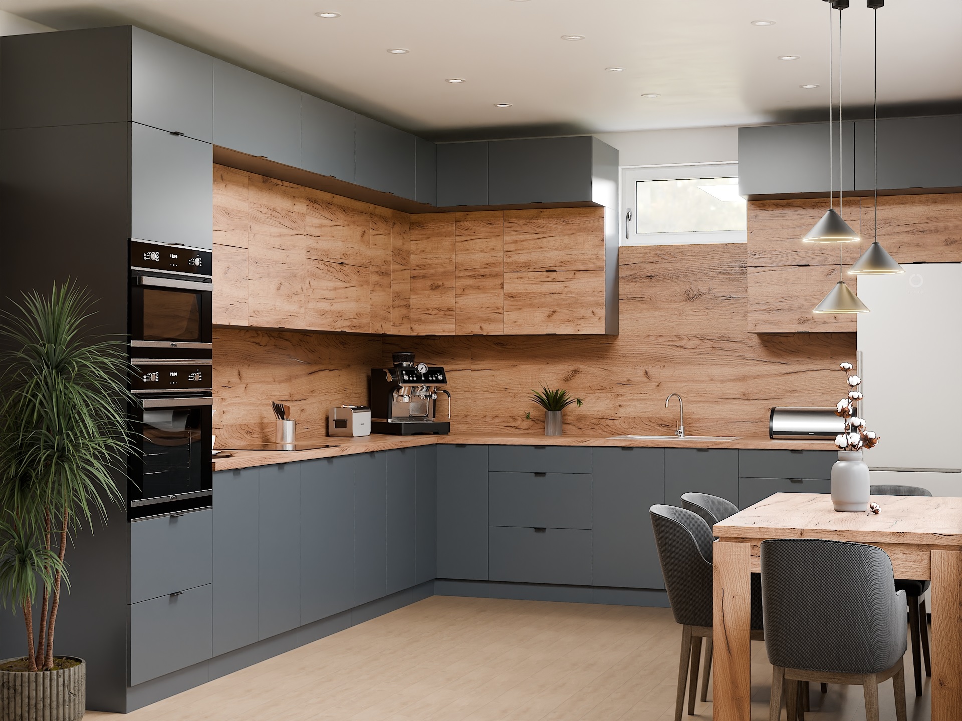 Milánó elemes konyhabútor 360x360 cm  