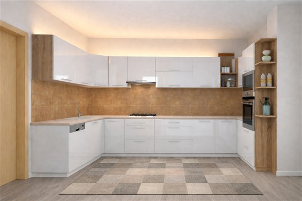 Luca U alakú elemes konyhabútor 180x380x160/60 cm