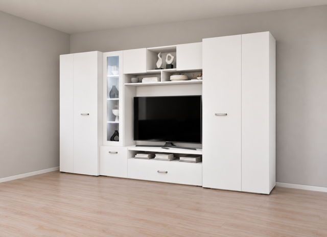 Alexa nappali szekrénysor fehér 330 cm