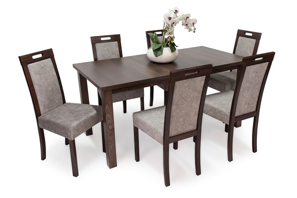 Berta asztal Jázmin székkel- 6 személyes étkezőgarnitúra