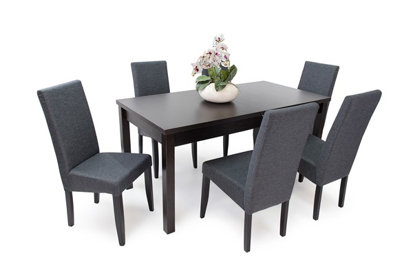 Berta asztal Berta Lux székkel - 6 személyes étkezőgarnitúra