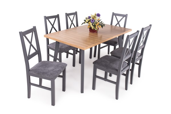 Tiffany asztal Luna székkel - 6 személyes étkezőgarnitúra