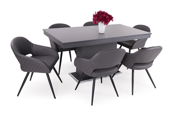 Flóra asztal Cristal székkel - 6 személyes étkezőgarnitúra