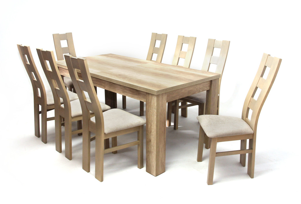 Atos asztal Indiana székkel - 8 személyes étkezőgarnitúra