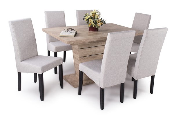 Fanni asztal Berta Lux székkel 4 személyes étkezőgarnitúra