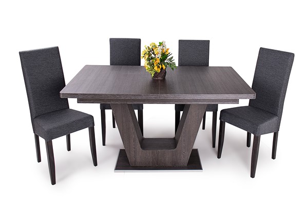 Prága asztal Berta Lux székkel - 4 személyes étkezőgarnitúra