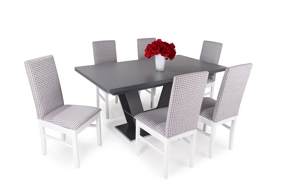 Prága asztal Dolly székkel - 6 személyes étkezőgarnitúra