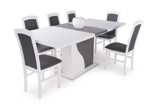 Aliz asztal Barbi székkel - 6 személyes étkezőgarnitúra