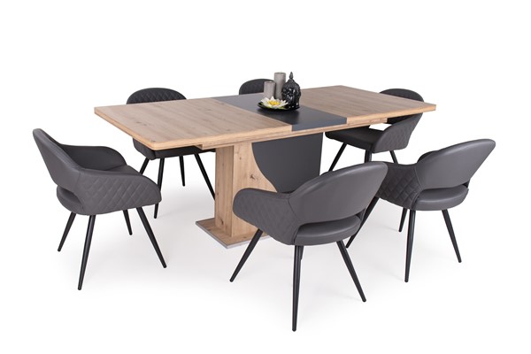 Aliz asztal Cristal székkel - 6 személyes étkezőgarnitúra