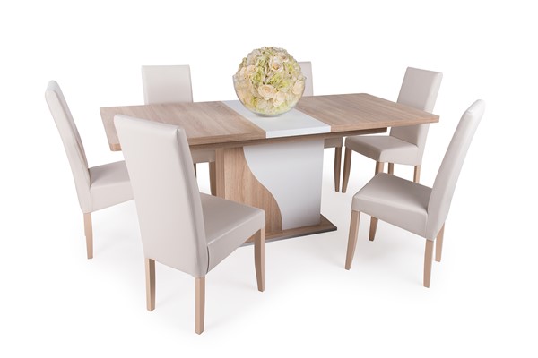 Aliz asztal Berta székkel - 6 személyes étkezőgarnitúra