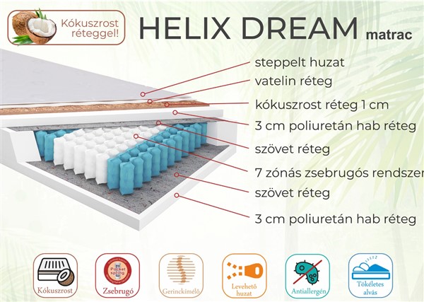 Helix dream matrac 140x200 cm