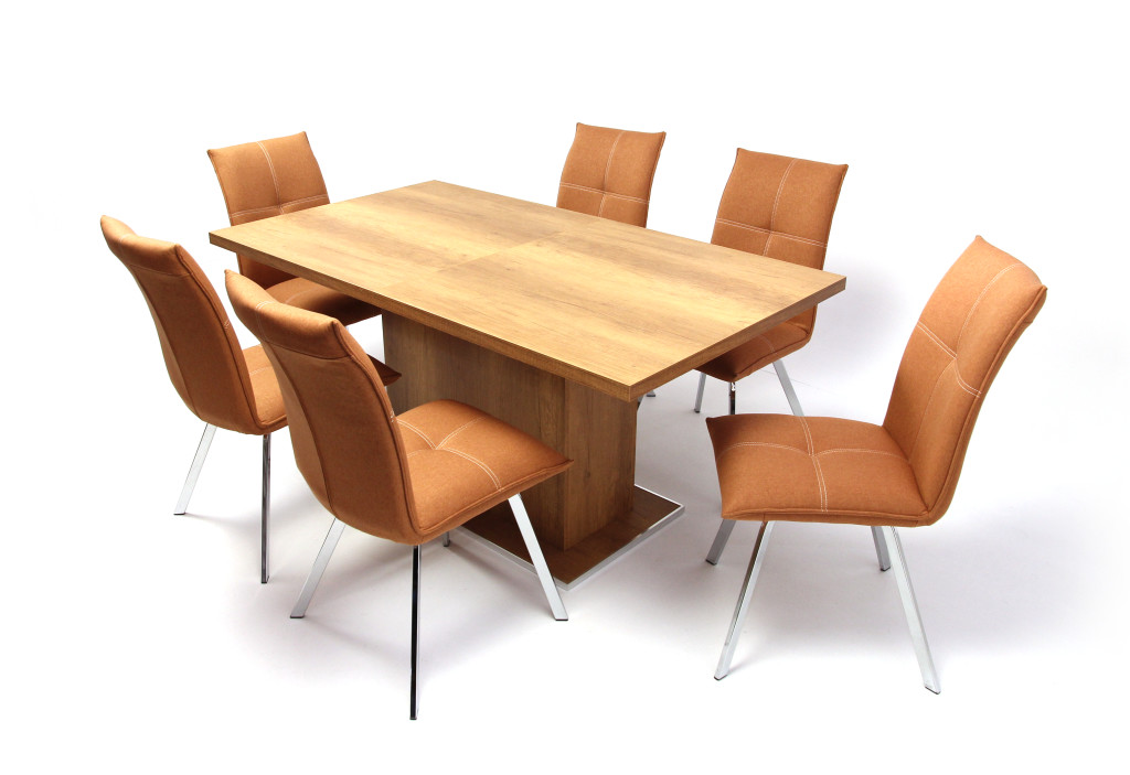 Kevin asztal Heli székkel - 6 személyes étkezőgarnitúra