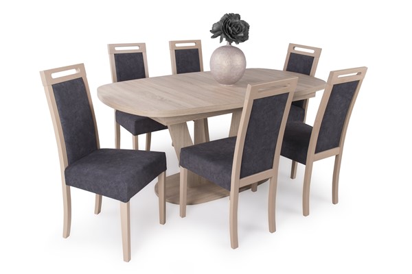 Max asztal Jázmin székkel - 6 személyes étkezőgarnitúra