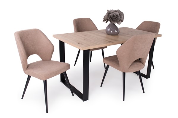 Zoé asztal Aspen székkel - 4 személyes étkezőgarnitúra
