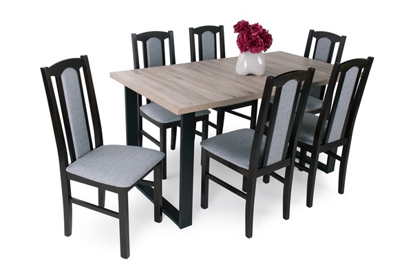 Zoé asztal Sophia székkel - 6 személyes étkezőgarnitúra