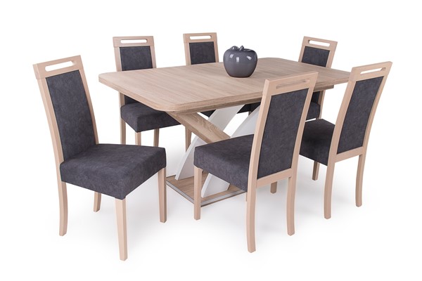 Elis asztal Jázmin székkel - 6 személyes étkezőgarnitúra
