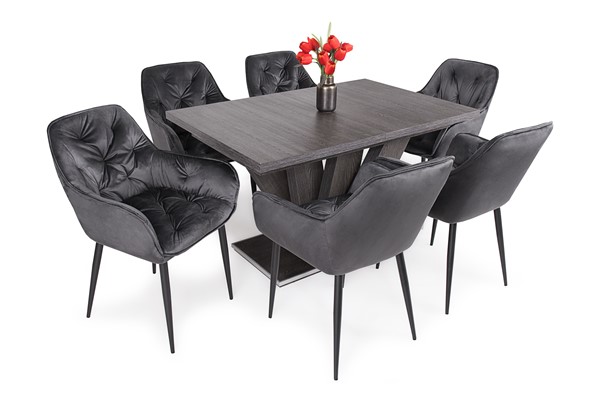 Dorka asztal Noel székkel - 6 személyes étkezőgarnitúra