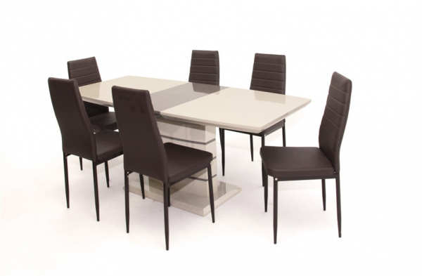 Aurél asztal Geri székkel - 6 személyes étkezőgarnitúra