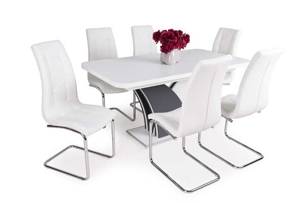 Enzo asztal Emma székkel - 6 személyes étkezőgarnitúra