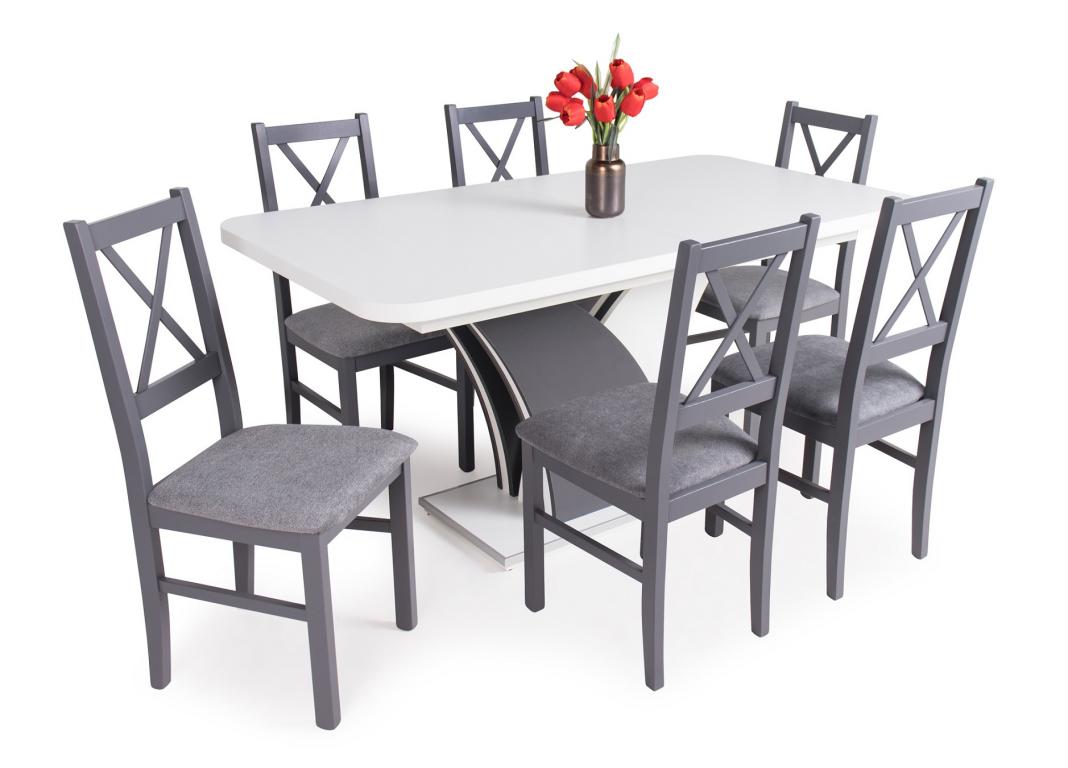 Enzo asztal Luna székkel - 6 személyes étkezőgarnitúra