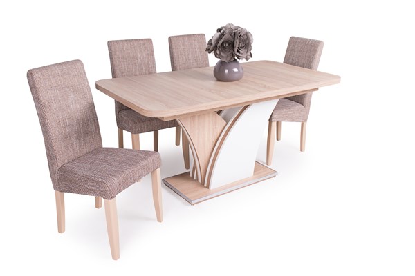 Enzo asztal Berta székkel - 4 személyes étkezőgarnitúra
